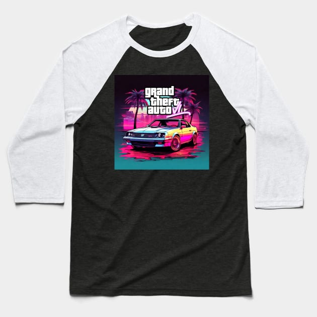 GTA 6 Baseball T-Shirt by Buff Geeks Art